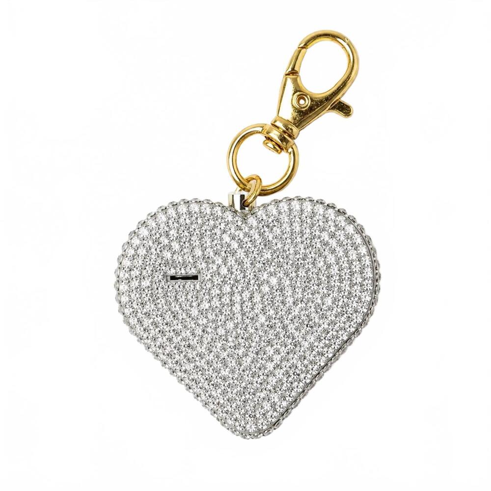 NEW DML WHOLESALE rhinestone heart personal safety alarm in clear